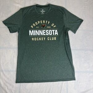 Minnesota Wild T-Shirt Adult Medium Performance Logo Tee NHL Hockey NEW